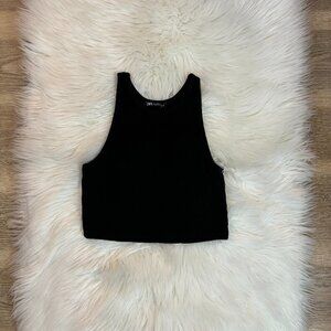 Zara Black Ribbed Crop Top *Excellent Condition*